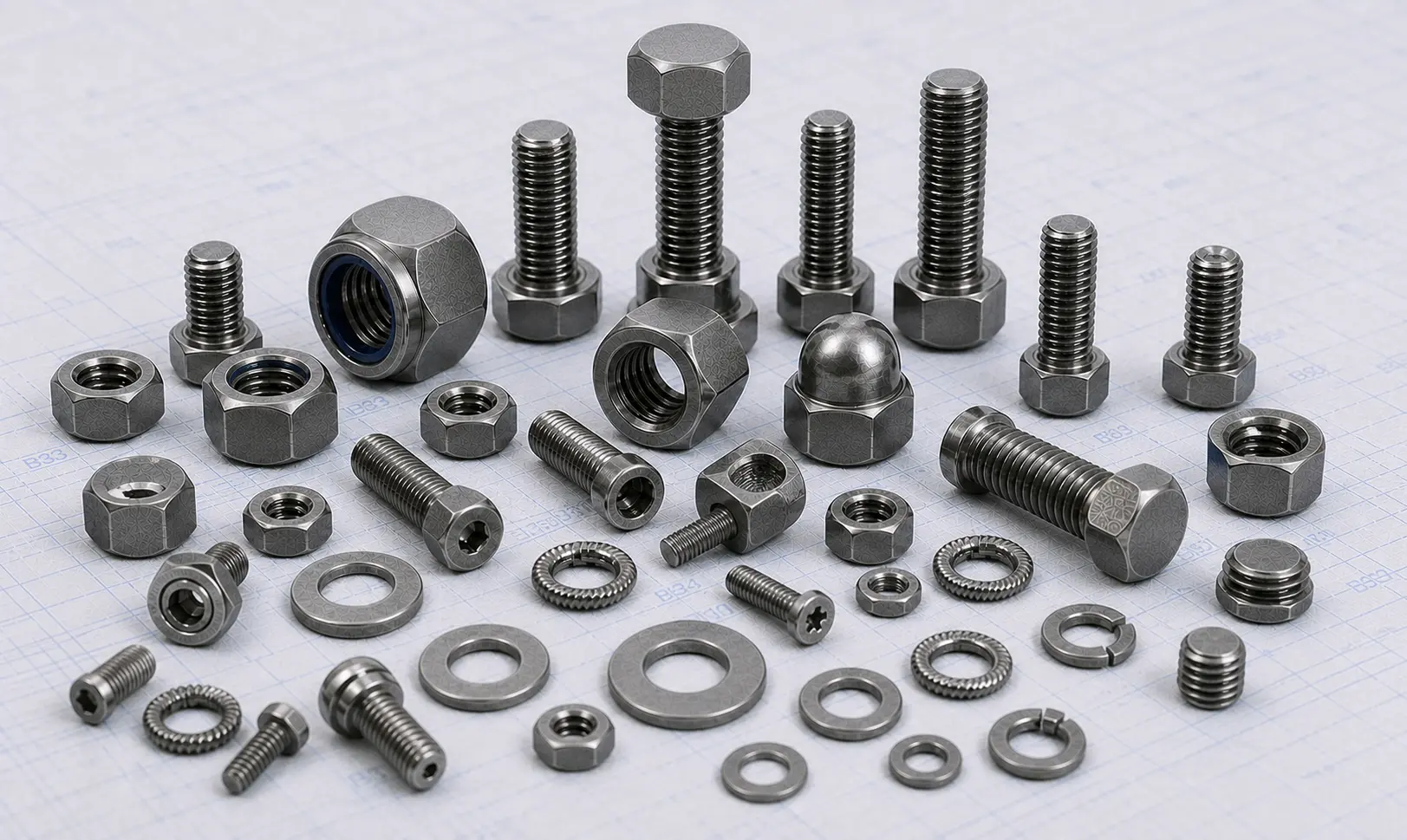 Monel K500 Fasteners Including Bolts Nuts Stud Bolts Washers and Anchor Bolts